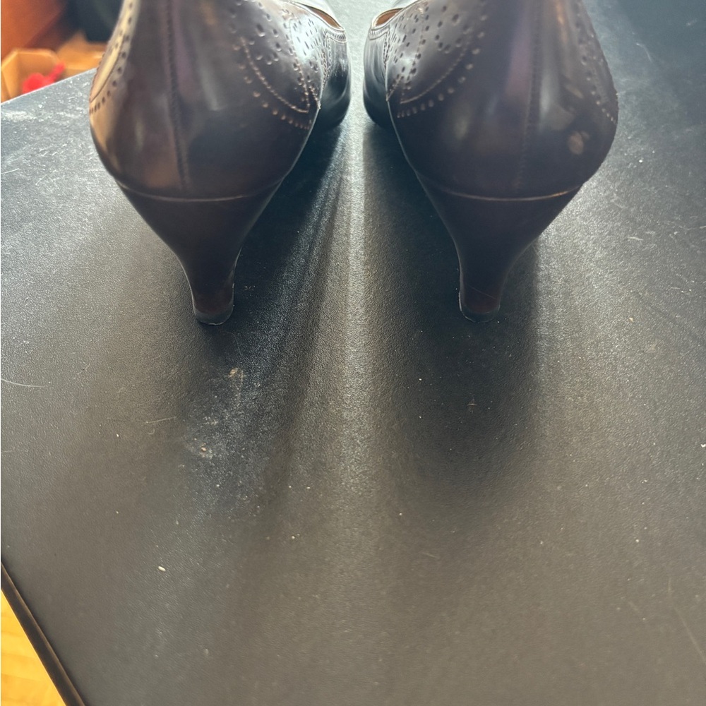 Salvatore Ferragamo Dark Brown Leather Heels - Picture 3 of 4